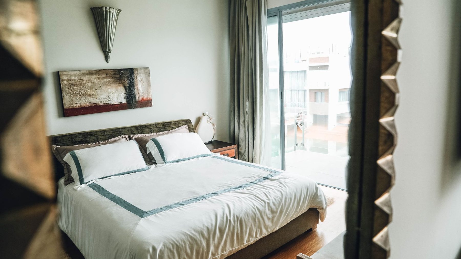 A room at Wintercape with a full-height window over the river