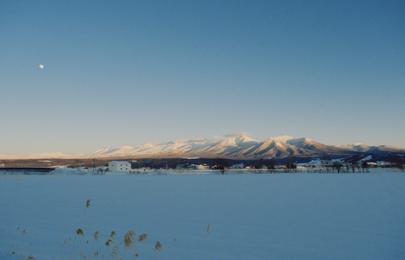 Snow along the front ranges above the Canterbury plains