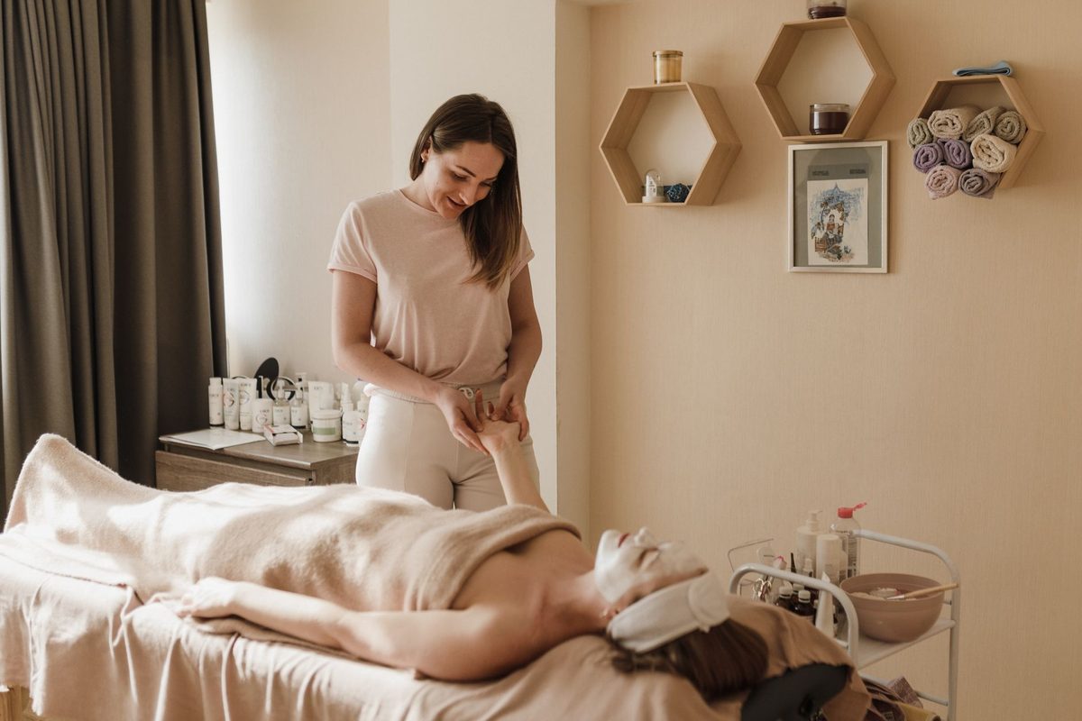 A treatment room at the Snowline Spa