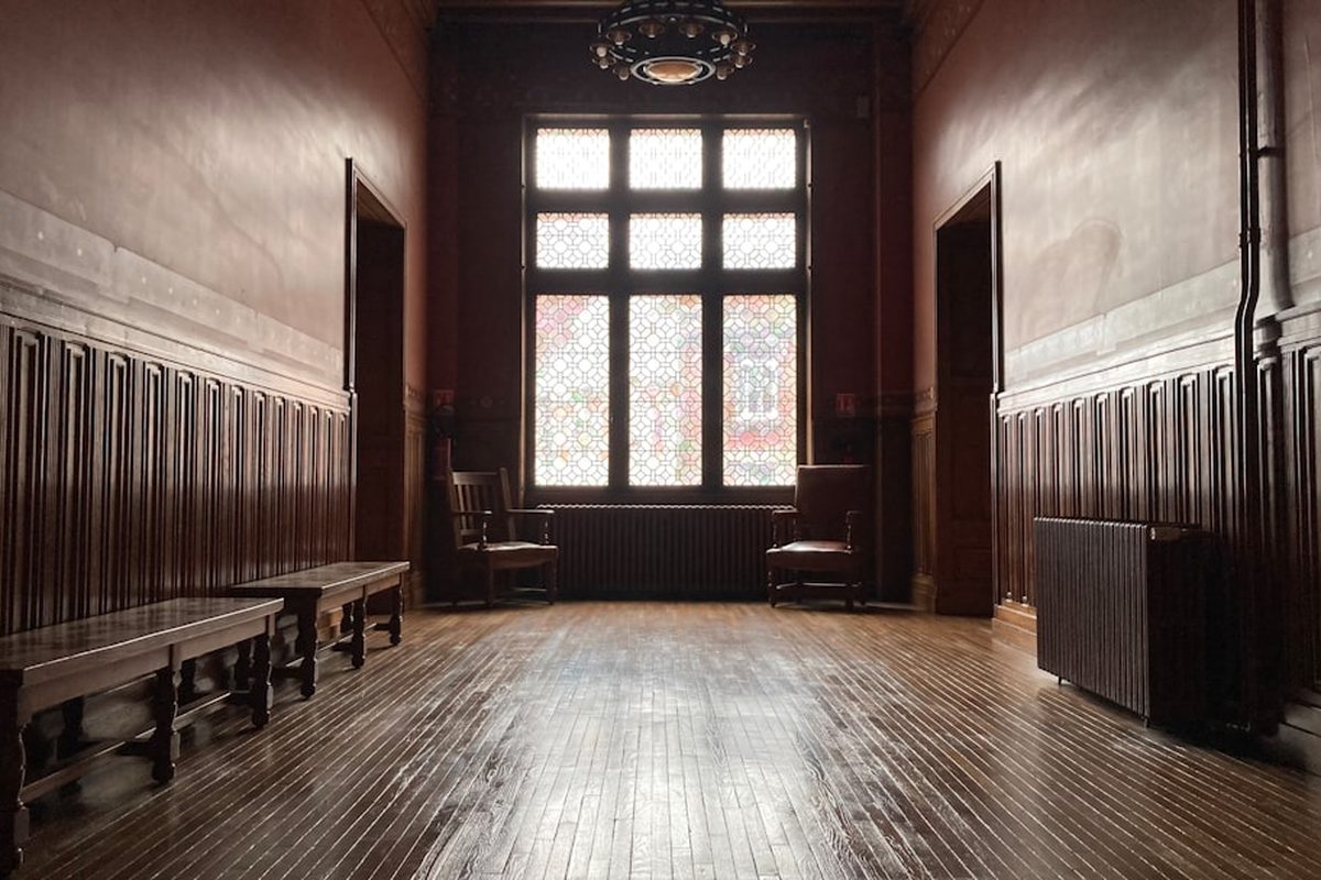 The panelled interior of the Torlesse Salon